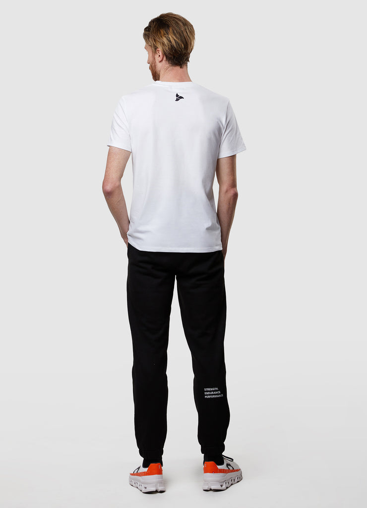 Man wearing TRI-FIT Casualwear white cotton T-Shirt.