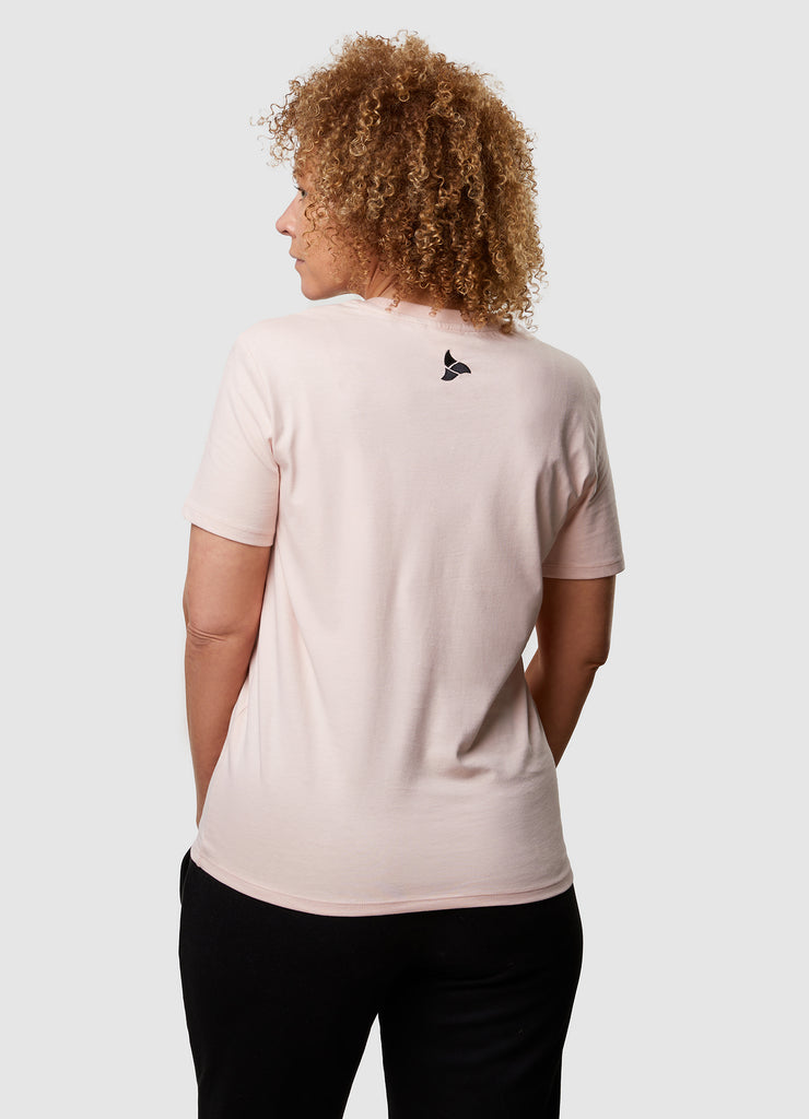 Man wearing TRI-FIT Casualwear duty pink cotton T-Shirt.